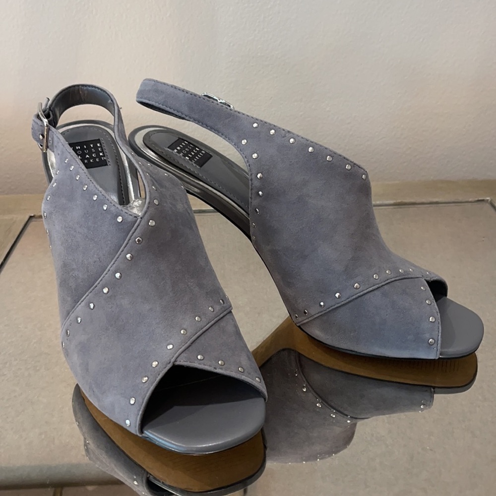 White House Black Market Zailey Dusk Suede sling back Heels